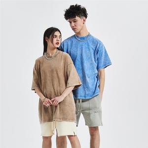 Tùy Chỉnh Chính Thức Nặng 100% Cotton Quá Khổ Người Đàn Ông Của T-Shirt Chống-Nhăn Giao Hàng Nhanh Drop Vai Thời Trang In Rắn - Product Image 5