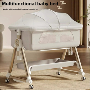 Cuna Portátil Multifuncional para Bebé - Cuna Plegable para Recién Nacido, Convertible en Cama Grande con Marco de Metal para el Hogar y el Hospital - Product Image 4