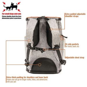 BSCI Factory BSCI Factory Soft Sided Pet Carrier <b>Backpack</b> recycled Small Dogs and <b>Cats</b> Airline Approved Designed for Travel - Product Image 5