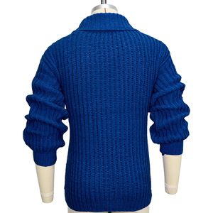 Nordic Style <strong>Men's</strong> Winter Coat High-Grade Loose <strong>Woollen</strong> Knit Double Breasted Thick Needle Sweater with Button Decoration - Product Image 6