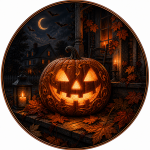 Moneda Conmemorativa de Halloween de Cobre Estampada con Diseño Gótico de Bruja, Esqueleto, Calabaza y Casa Encantada Negra para Coleccionistas - Product Image 1