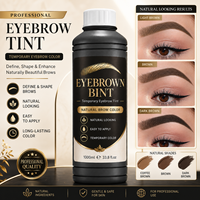 Spray Teintant Sourcils pour Henné à l'Aérographe, Gel Teintant Sourcils Waterproof Végétalien Marque Privée