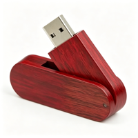 Flashdisk USB 2.0 Kayu Custom Pribadi dengan Logo Cetak, Portabel untuk Bisnis, Grosir