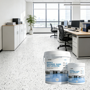 Vernice Epossidica <span class=keywords><strong>Bicomponente</strong></span> Personalizzata a Base d'Acqua, Rivestimento Liquido Multicolore per Ristrutturazione di Cemento Interno ed Esterno - Product Image 2