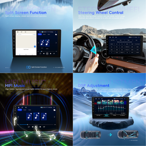 Podofo 9 ''/10'' 6 + 128G 8 lõi xe Stereo Android đài phát thanh xe hơi 360 ° toàn cảnh không dây Carplay Android tự động GPS/Wifi/Hifi bán buôn - Product Image 3