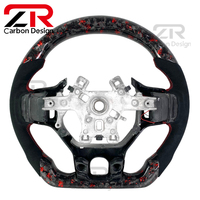 Volant en cuir suédé personnalisé en fibre de carbone forgée avec LED pour Dodge Ram 1500 2500 3500 4500 5500 TRX SRT 2010-2017