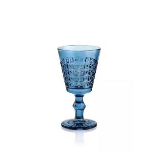 Set di 6 calici Windsor da 24cl in vetro blu, eleganti bicchieri per vino o acqua - Product Image 1