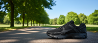 Chaussures de course unisexes pour hommes Air Zoom Vomero 5 Triple Black, empeigne en mesh, semelle extérieure en caoutchouc, semelle intermédiaire en EVA, ressort