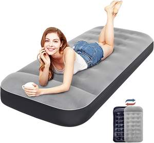 Camping Air Matelas Voyage Lit Coussin De Couchage Anti-Fuite <span class=keywords><strong>Gonflable</strong></span> avec Surface Épaissie Construit <span class=keywords><strong>Oreiller</strong></span> pour La Maison SUV Camion R - Product Image 1
