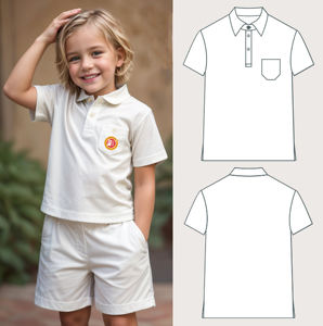 T-shirt polo de golf pour enfants en jersey surdimensionné respirant à manches courtes et séchage rapide avec logo personnalisé OEM - Product Image 2