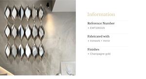 <span class=keywords><strong>Fontainebleau</strong></span>, ETERNAL Exclusive Design Entrega segura Handcraft Champagne Gold Color Art Room Espejo decorativo - Product Image 5