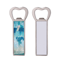 Ouvre-bouteille en métal à sublimation 2D vierge Offres Spéciales aimants de réfrigérateur, ouvre-bouteille de bière à impression par transfert thermique