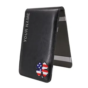 Genuine Leather Golf Scorecard Holders Outdoor Custom Logo Leather Golf Scorecard Holder