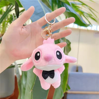 En gros, Porte-clés Peluche Kawaii Mignon Rose et Bleu, Modèle Rehaussé, avec Rembourrage en Coton PP, pour Cadeau