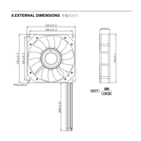 Ventilateur de refroidissement haute vitesse 120x120x25mm DC 12V à haut débit d'air, 4 fils, PWM, double roulement à billes pour CPU, armoires industrielles, alimentation UPS
