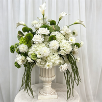 C-266 Centre de table de mariage en amarante verte artificielle et lys toucher réel, boule de fleurs artificielles suspendue de 60 cm pour événements