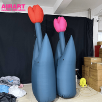 Tulipes gonflables pour accessoires de scène, supports de fleurs en ballons pour la décoration de zones scéniques