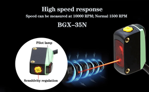 LED 디스플레이 400MM 빛 감지 거리 2MM 확산 반사 스폿 크기 레이저 이론이있는 BGX-35N NPN 광전 센서 - Product Image 2