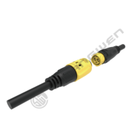 Prise d'alimentation industrielle mâle M19 IP66 jaune, connecteur rapide push-pull autobloquant à 3 broches