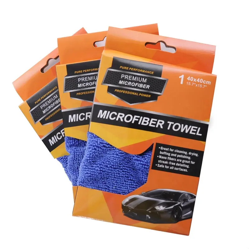 Wholesale Microfiber Car Wash Towel Terry Cloth kitchen window glass household Micro Fiber Washing Towels For Car Cleaning