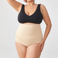 공장가 하이웨이스트 복부 보정 속옷 통기성 스판덱스 미디엄 컨트롤 심리스 뱃살 보정 팬티 플러스 사이즈