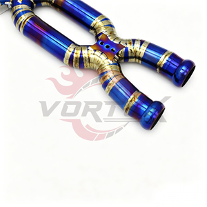 ท่อไอเสียไทเทเนียมสีฟ้าไหม้วนสำหรับ E92 E90 M3 E93 S65 4.0L V8 2007-2013ชุดท่อไอเสีย catback ท่อ - Product Image 2
