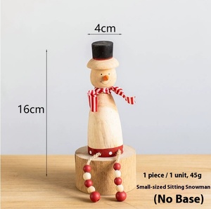 Accesorios de diseño de escena de alce y muñeco de nieve de madera al por mayor de fábrica de decoraciones de escritorio de Navidad Retro Vintage - Product Image 6