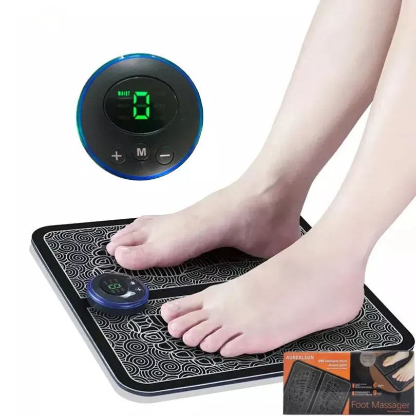 Ems Foot Massager Usb Oplaadbare Draagbare Elektrische Stimulatie Bloedsomloop Voet Spa Bad Voeten Massager