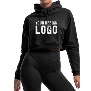 เสื้อฮู้ดครอปผู้หญิง ผ้าคอตตอนเนื้อนุ่ม ทรงหลวม สไตล์ลำลอง แฟชั่น  แบบสั้น  สามารถสั่งทำได้ - Product Image 5