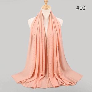 Hijab en Chiffon et Coton Personnalisé avec Strass pour Femmes Musulmanes - Toutes Tailles, Couleurs Personnalisables, Quatre Saisons, Prix Raisonnable - Product Image 6