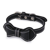 Colliers pour chats et chiens, dernières nouveautés en accessoires pour animaux de compagnie, en PU, avec nœud papillon, boutons métalliques, réglables, robustes et résistants à l'usure