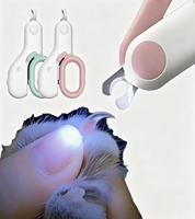 Coupe-ongles LED pour chats et petits chiens, ciseaux de toilettage sûrs en fer pour griffes