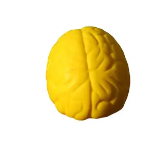 Bola de estresse em forma de cérebro de espuma PU com logotipo personalizado, brinquedo de alta qualidade para adultos, brinquedo de apertar para alívio de tensão, oferta imperdível