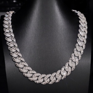 <span class=keywords><strong>Collana</strong></span> con Catena Infinity in Moissanite VVS Taglio Brillante Rotondo Stile Croce 18MM, <span class=keywords><strong>Argento</strong></span> 925 Placcato Rodio - Product Image 6