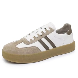 Automne été AD décontracté sportif chaussures à bout en cuir véritable blanc/noir à lacets confortable maille semelle intermédiaire en caoutchouc antidérapant - Product Image 6