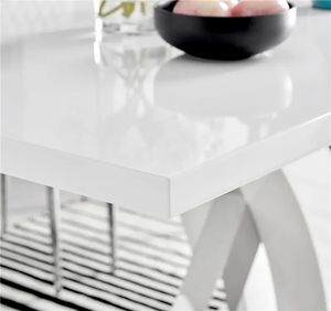 Mesa de Comedor Extensible de Estilo Nórdico con Panel Superior de MDF, Plegable, Cuadrada, para 6 Personas, Juego de Mesas de Comedor de Lujo - Product Image 2