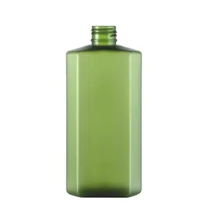 Bouteille de lotion en plastique de petite capacité transparente verte de 300ml de vente chaude