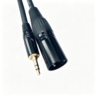 Câble audio XLR mâle 1,5 m en PVC, adaptateur de microphone mono TS 1/4 pouce non équilibré, broches plaquées or, à souder, en cuivre, pour amplificateur et ordinateur