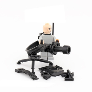 Figura de Soldado Militar en Miniatura, <span class=keywords><strong>Arma</strong></span> del Ejército, Ametralladora Gatling M2, Bloques de Construcción de Juguete, Segunda Guerra Mundial - Product Image 3