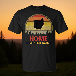 T-shirt Ohio Home State Native dal design vintage nero - Product Image 3