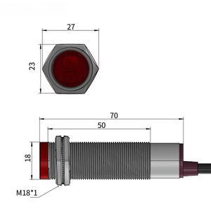 Interrupteur photoélectrique laser diffuse M18 10-30VDC 3 fils NPN PNP capteur de proximité photoélectrique optique - Product Image 4
