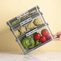 Bac de Rangement Empilable en Plastique PET Transparent pour Cuisine, Tiroir de Réfrigérateur et Organiseur de Frigo