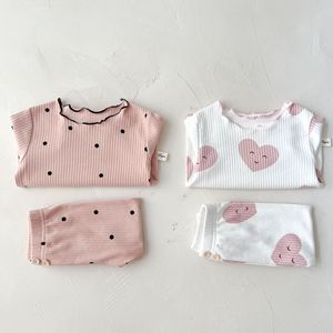 婴幼儿家居服秋季新款长袖罗纹棉质保暖睡衣两件套女婴服装套装 - Product Image 4