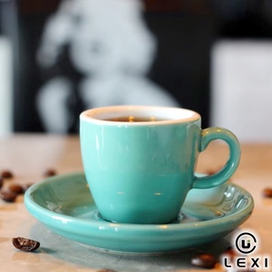 Tazza da Caffè Espresso in Ceramica Personalizzabile con Piattino, Logo Personalizzato, Tazza Espresso Italiana da 50ml per Caffetterie - Product Image 3