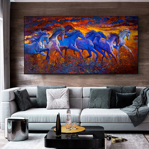 Arte della parete all'ingrosso <span class=keywords><strong>su</strong></span> <span class=keywords><strong>tela</strong></span> i colorati sette <span class=keywords><strong>cavalli</strong></span> al galoppo immagine decorazione della parete <span class=keywords><strong>dipinti</strong></span> ad olio <span class=keywords><strong>su</strong></span> <span class=keywords><strong>tela</strong></span> per la decorazione domestica - Product Image 5