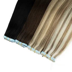 Wholesale Tape Hair Extensions 12A Double Drawn The Best Remy Long Tape Hair Extensions Human Hair