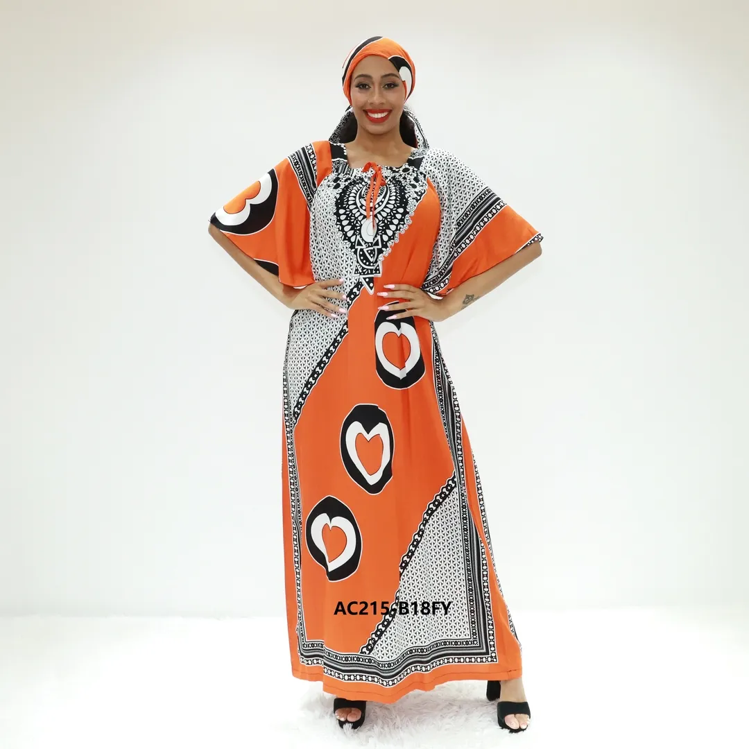 Vestido africano abaya fornecedor promocional AY Fashion AC215-B18FY Camarões caftan boubou