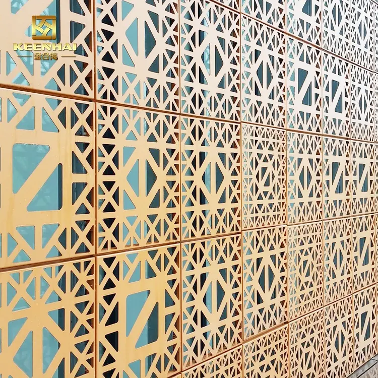 Keenhai China Custom Decorative Facades Panel Laser cutting Aluminium cladding Sheet Metal Facade Panels for Building