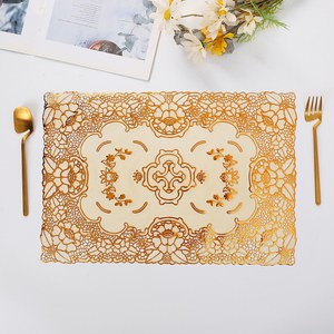Luxury Wedding Dining Gold Plastic Pvc <strong>Placement</strong> <strong>Table</strong> <strong>Mats</strong> for Dining <strong>Table</strong> - Product Image 2