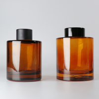 Vente en gros de flacons diffuseurs de parfum en verre ambré de luxe vides de 50 ml, 100 ml, 120 ml, 150 ml, 200 ml, diffuseur d'aromathérapie